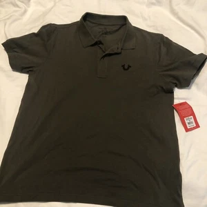 True Religion Crafted with Pride Poloshirt Militart grün Herren Größe XL neu mit Etikett $ 79 - Bild 1 von 19