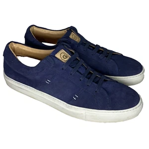 GREATS Mens Shoes Size 10.5 M The Royale 2.0 Nubuck Blue Made in ITALY - Picture 1 of 10