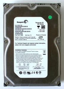 Hdd, 500gb, barracuda es, p/n9ff146-309 f/w:4aek, 08096 tk - Picture 1 of 4