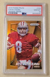 Panini Prizm Steve Young Orange Prizm 2014 PSA 10 gemas como nuevo #104 SF 49ers - Imagen 1 de 2