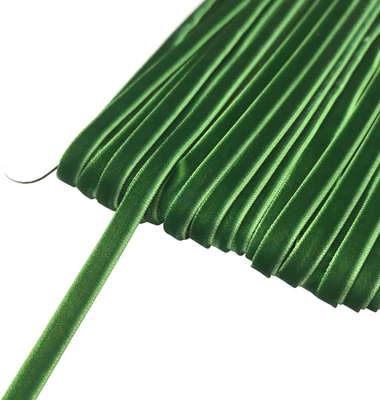 Christmas Green 25 Yards 1/4" Velvet Ribbon Lots Bulk (Green, 1/4"(6Mm)) - Image 1 of 4