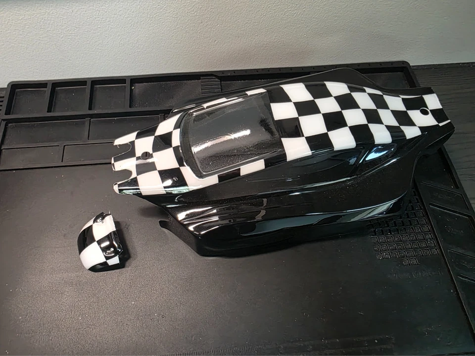 🔥 HoBao Hyper 9 / Hyper 9E Body Shell – Never Used – Custom Black & White Chequ - image 1 of 4
