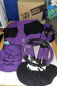 Light And Breezy Cloth Seat Cover Set Purple - Picture 1 of 13