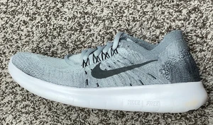 Nike Free RN Flyknit Running Sneaker Wolf Grey Wmns Sz 8us NEW 880844 002 - Picture 1 of 8