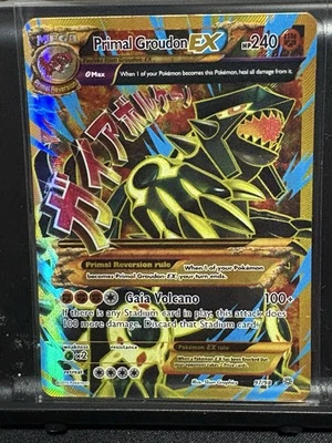 Pokémon TCG Primal Groudon-EX 97/98 TOP LEFT HAS SLIGHT CREASE - Image 1 of 2