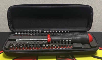 Tekton Bit Screwdriver Set 37pc Magnetic Hex Star Phillips Slotted Durable Case - Image 1 of 4