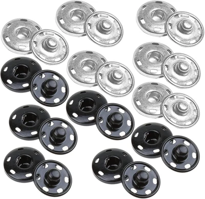 Large Snaps for Sewing Big Sew on Snap Large Buttons 12 Sets Big Metal Snap Fast - Image 1 of 4