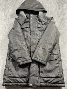 Calvin Klein Hooded Black Coat, Young Adult Unisex SIZE XL - Picture 1 of 15