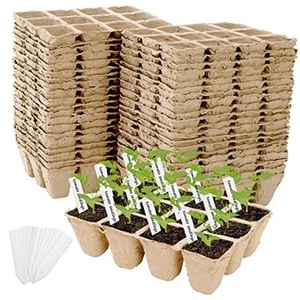 40 Pack Peat Pots Seed Starter Trays, 480 Cells Germination Seedling Pots, - Picture 1 of 7