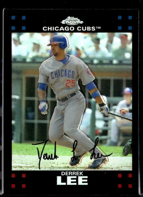 Derrek Lee Refractors 2007 Topps Chrome #227 Chicago Cubs Foto 1 de 2