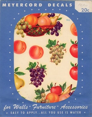 Calcomanías de frutas vintage Meyercord 905 Foto 1 de 3