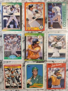 Jose Canseco 9 Baseballkarten Topps Score Fleer Donruss Oakland Athletics MLB - Bild 1 von 5