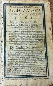 Colonial imprint / Astronomical Diary Or Almanack For the Year of our Lord Jesus - Imagen 1 de 1
