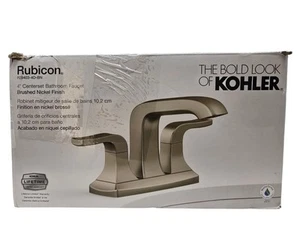 Kohler R29403-4D-BN Rubicon 4" Faucet Brushed Nickel NO DRAIN BLEMISH ON SPOUT - Picture 1 of 19