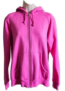Vintage Nike The Athletic Dept Hoodie Full Zip Hooded Pink Womens XL Pockets  - Picture 1 of 12