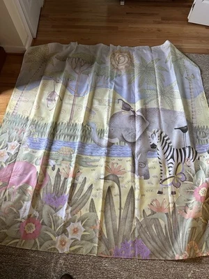 Jungle Themed Animal Fabric Shower Curtain with matching Light Plate  - Image 1 of 2