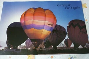 1979 VINTAGE NOS ARGUS POSTER 21" X 14" HOT AIR BALLOONS INSPIRATIONAL USA - Picture 1 of 3