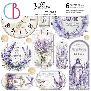 Ciao Bella Morgen in der Provence 6"x 6" Pergament pingelig geschnitten Set Blumen Pergament Papier - Bild 1 von 7
