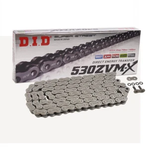 DID X Ring Motorcycle Chain 530ZVM-X With 116 Links Open With Hollow Pin Lock - Picture 1 of 1