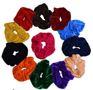 Jumbo(16CM) SET of 12 Velvet Hair Scrunchies Elastic Scrunchy Hair Bobbles - Picture 1 of 1