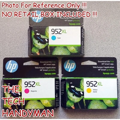 PACK DE 3 TINTAS COLOR HP GENUINAS 952XL (SIN CAJA AL POR MENOR) OFFICEJET PRO 8720 8725 8728 Foto 1 de 2