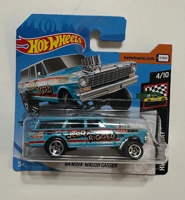 Tarjeta corta Mattel 2018 Hot Wheels 1964 Nova Wagon Gasser HW Race Day 4/10 Foto 1 de 4