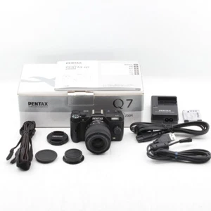 700shot【MINT w/Box】Pentax Q7 Mirroless Digital Camera Black w/ 02 5-15mm Japan - Picture 1 of 16