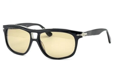 Óculos de sol Persol 3009-S Roadster preto prata marrom brilhante lente edição limitada - Imagem 1 de 4