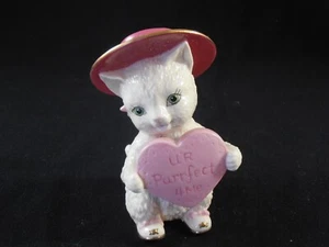 Lenox Gatito Gato Amor San Valentín Figura Rosa Sombrero Caramelo Corazón U R Purrfect 4 Me - Imagen 1 de 6