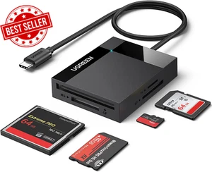 USB C SD 4-In-1 External Memory Card Reader for SD Micro SD TF MS Memory Stick C - Picture 1 of 12