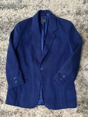 Vintage Liz Wear Blue Blazer Size 6 Wool Blend Lizwear Foto 1 de 4