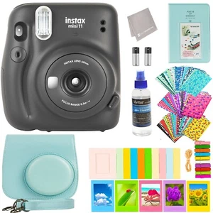 Fujifilm Instax Mini 11 Instant Camera+ 10 PC Accessory Kit-Charcoal Grey Camera - Picture 1 of 8