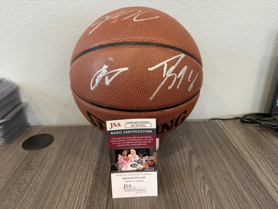 2010 NBA All-Stars Signed Spalding Basketball KD, Carmelo, Kidd, & Howard JSA - Image 1 of 4