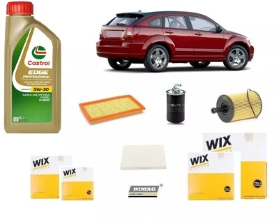 WIX Kit Filtri Tagliando + Olio per Dodge Caliber 2.0 CRD 120 136 140 Hp