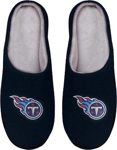NWT FOCO Men's NFL Team Logo Memory Foam Slide Slippers SMALL Cover