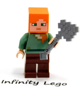LEGO Alex Minifigura Minecraft Marrón Rojizo Piernas y Arma (21169 21121) - Imagen 1 de 2