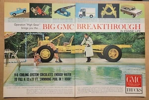 VINTAGE ORIGINAL 1960 GMC Truck Print Ad 2 Page Big GMC Breakthrough HIGH GEAR - Picture 1 of 1