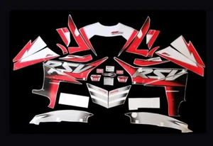 APRILIA RSV 1000 MILLE 2002 BLACK RED LIVERY FULL FAIRING GRAPHIC DECAL KIT - Picture 1 of 12