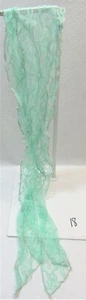 Lace Hair Neck Scarf Vintage Mint Green Retro - Picture 1 of 5