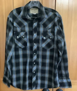 wrangler womens western fashion snap shirt size medium pearl buttons - Picture 1 of 8