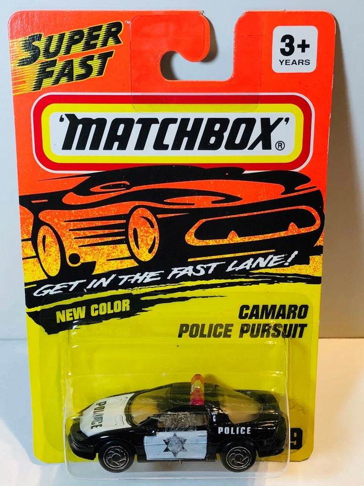 MATCHBOX MB59 CAMARO Z-28 POLICE PURSUIT BLACK & WHITE - Image 1 of 1