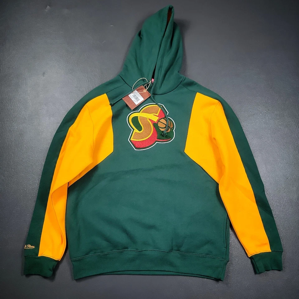 100% Authentic Seattle Supersonics Mitchell & Ness Hoodie Mens - kemp payton - Image 1 of 4