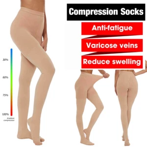 Women‘s Compression Pantyhose 30-40 mmHg Tights Surgical Stockings Medical Edema - Picture 1 of 18