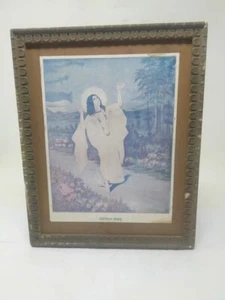 Vintage Lithograph Of Hindu Saint Guru Shri Chetanya Mahaprabhu Framed 11 x 9" - Picture 1 of 6