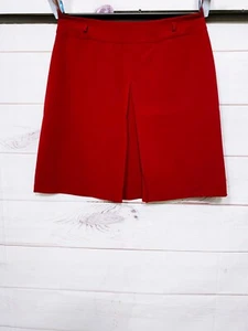 Jones New York Womens Front-Pleat A-Line Skirt Size 14 Red Back Zip - Picture 1 of 6