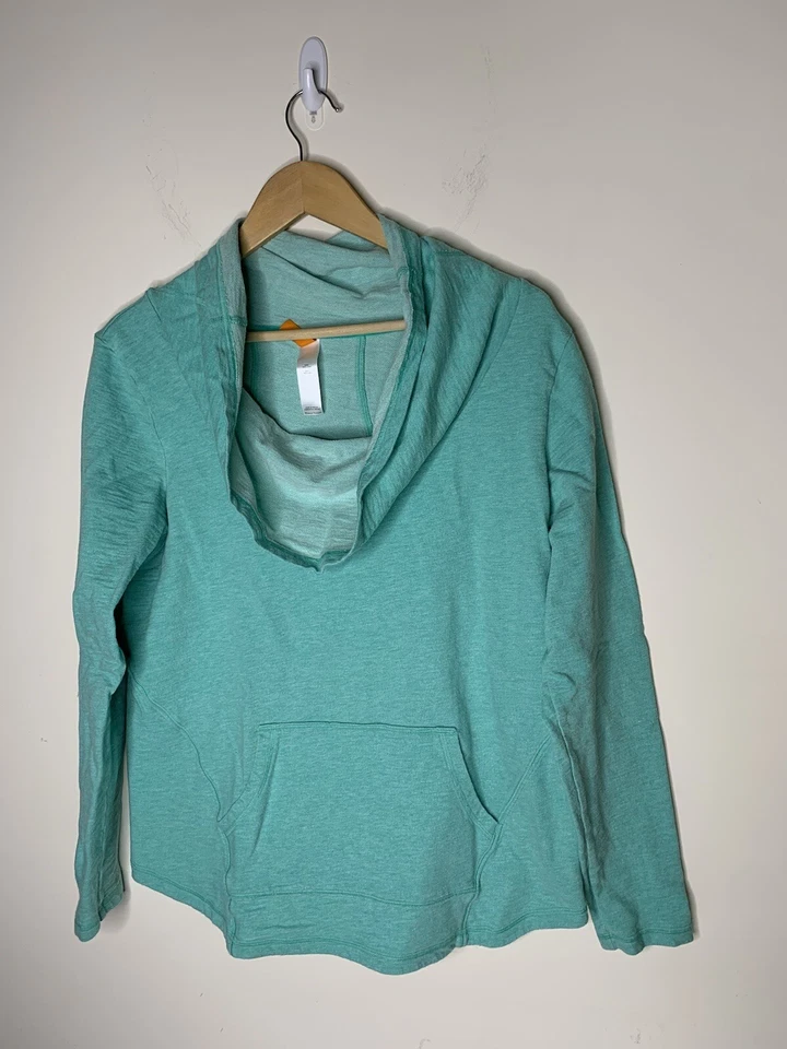 Lucy Activewear Mujer Sudadera Grande Capucha Cuello Pullover Verde Canguro Bolsillo Foto 1 de 4