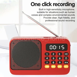 Mini Tragbares FM Radio mit Einziehbarer Antenne USB Wiederaufladbar Bluetooth Musik - Bild 1 von 24