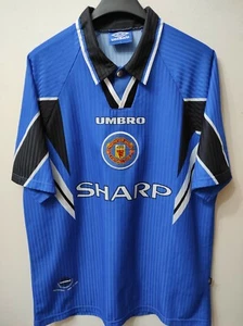 MANCHESTER UNITED 1996-1998 Sharp camiseta shirt trikot maillot maglia - Bild 1 von 8