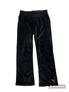 Puma Elastic Track Pants For Girls Black Color Size 6 Excellent Condition - Picture 1 of 4