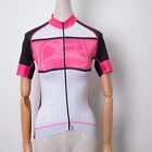 GIORDANA Women's Cycling Jersey T-Shirt size M Pink White Slim-FIt Short Sleeve